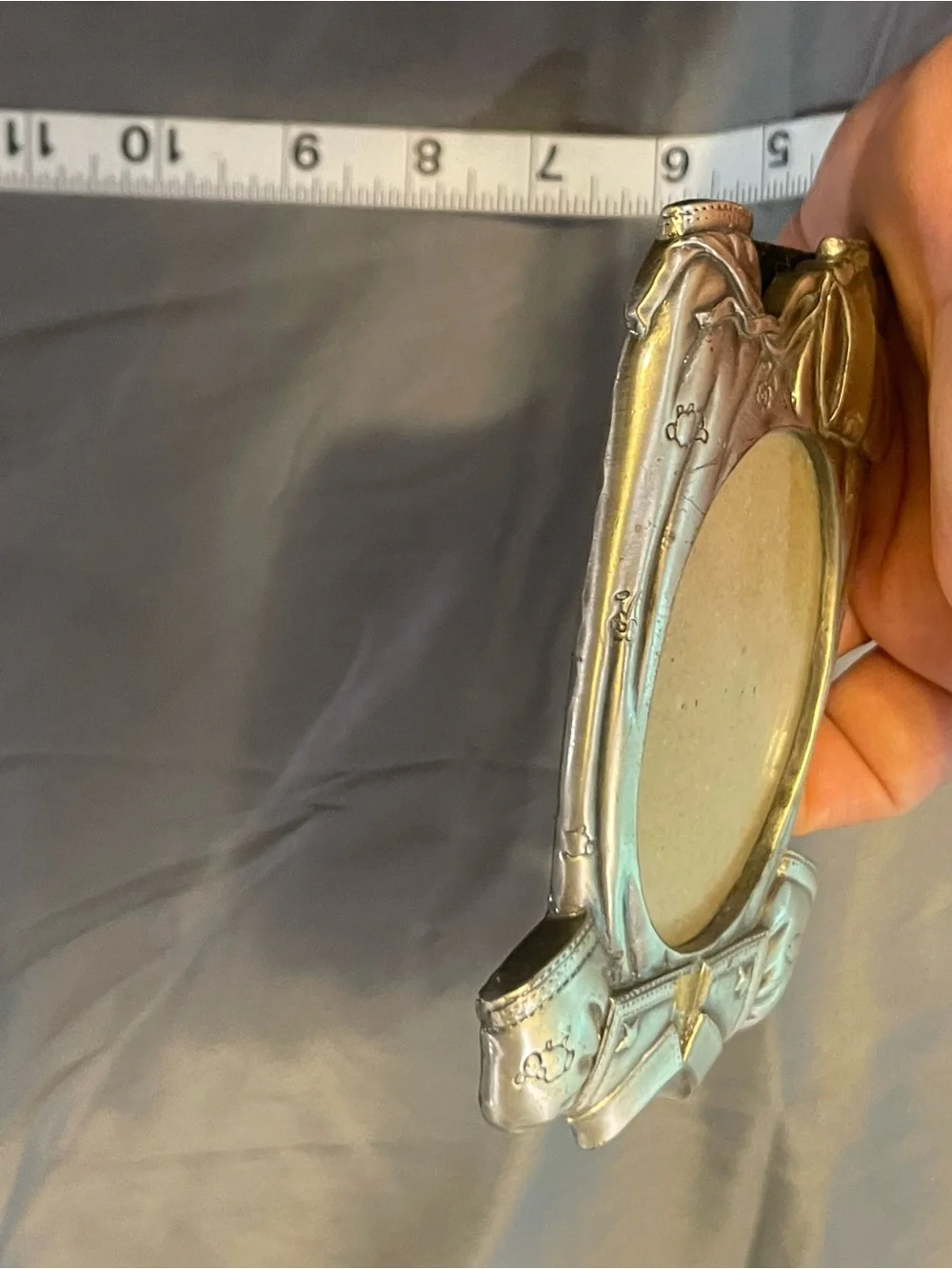 Silver Baby Dress Picture Frame - Elegant Nursery Accent